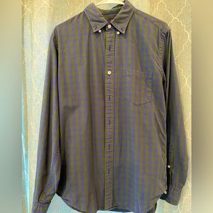 J. Crew mens long sleeve button down plaid shirt | size medium